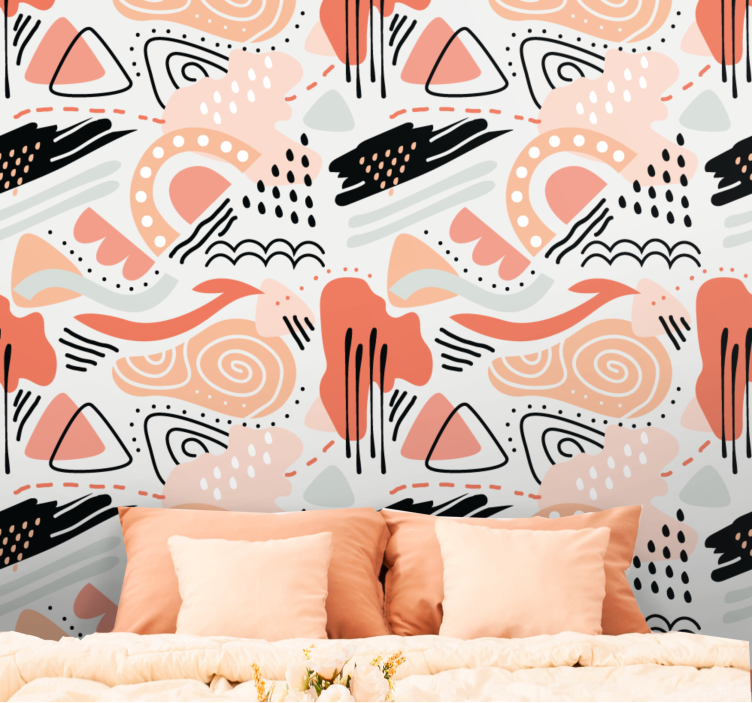 Abstracte vormen abstract behang - TenStickers