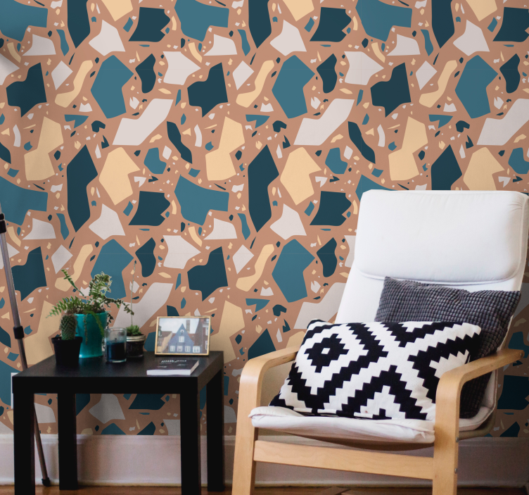 Abstracte vormenfusie behang patronen - TenStickers