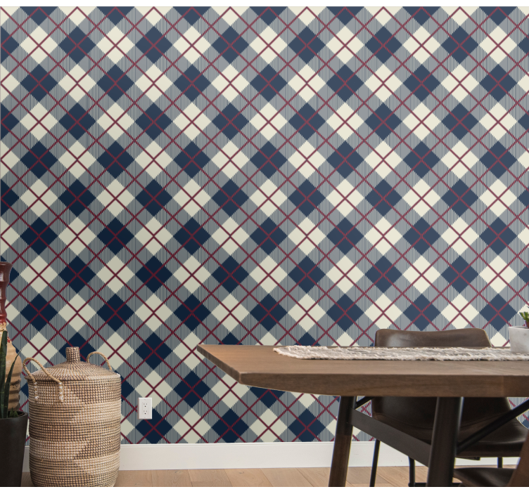 Argyle-patroon geometrisch behang - TenStickers