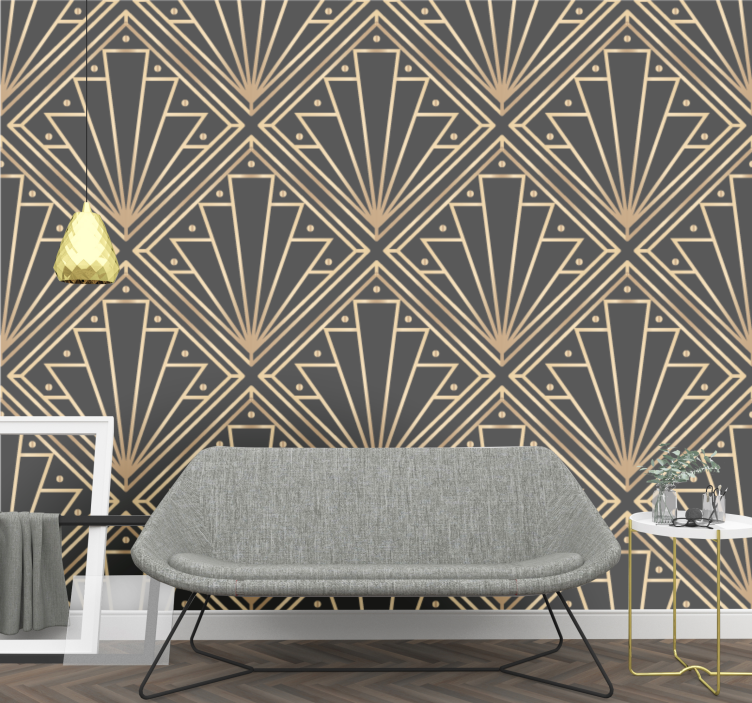Art deco-geometrie geometrisch behang - TenStickers