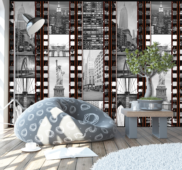 New York behang woonkamer - TenStickers