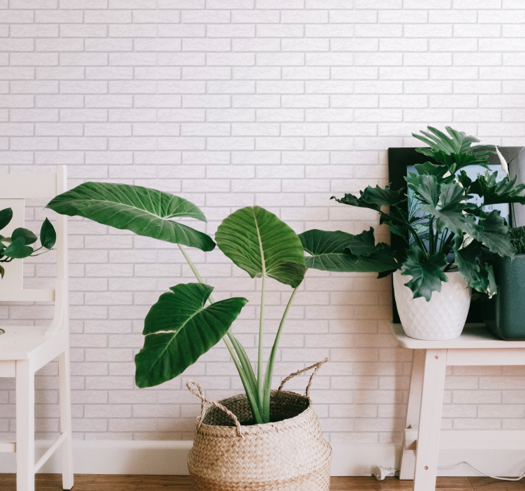 Baksteen behang Witte vlek - TenStickers