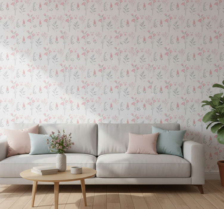 Behang bloemsierkunst roze bloesem bloemen - TenStickers