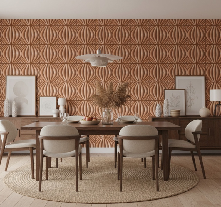 Behang eetkamer 3d zand effect - TenStickers