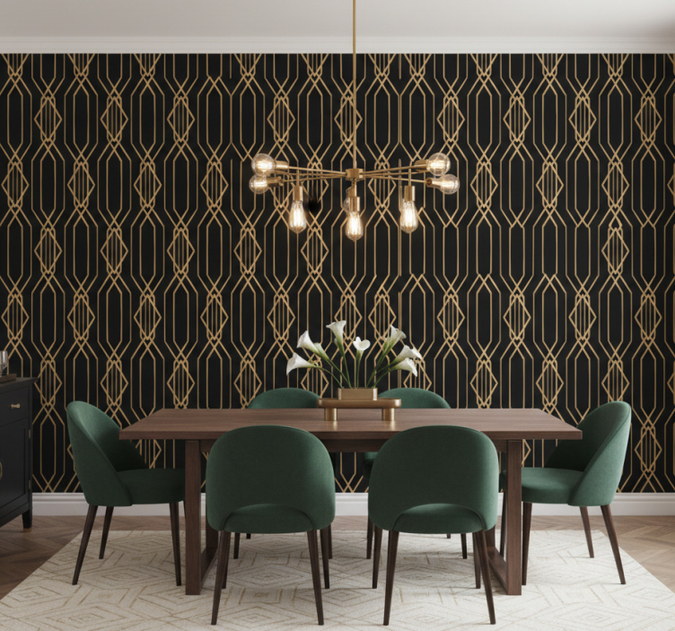 Behang eetkamer art deco elegant - TenStickers