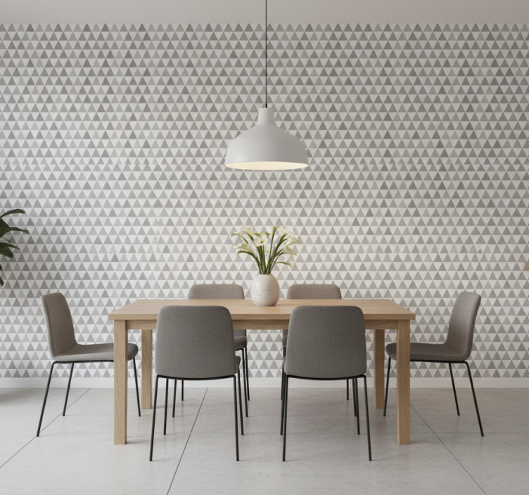 Behang eetkamer variatie in minimalistische grijstinten - TenStickers