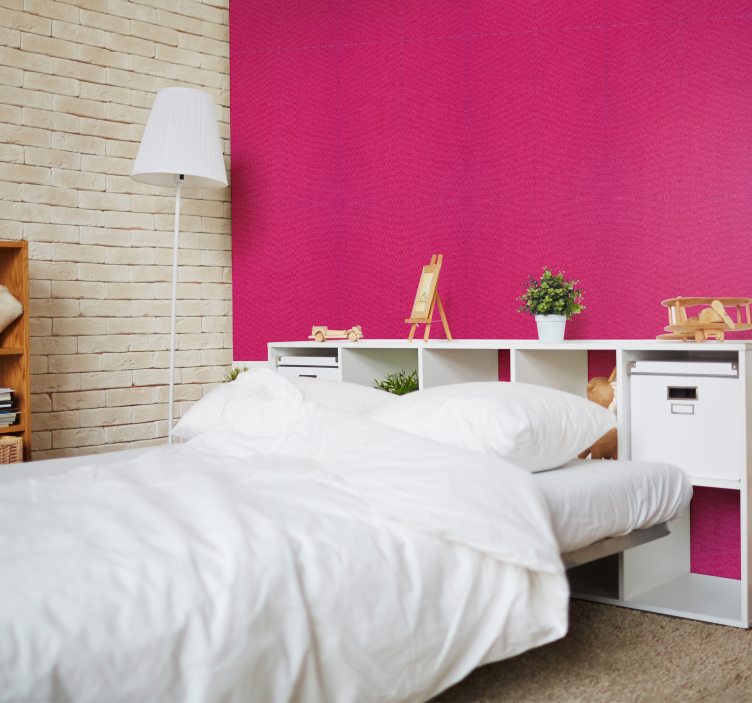 Behang fuchsia in roze kleur - TenStickers