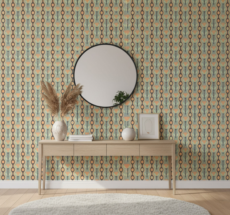 Behang gang abstracte bloemblaadjes rol - TenStickers