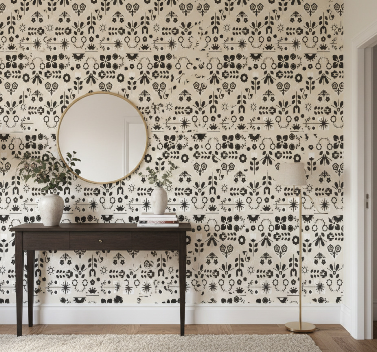 Behang gang betoverende bloemenpatronen - TenStickers