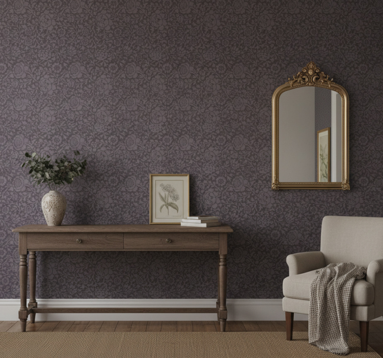 Behang gang elegant grijs patroon - TenStickers