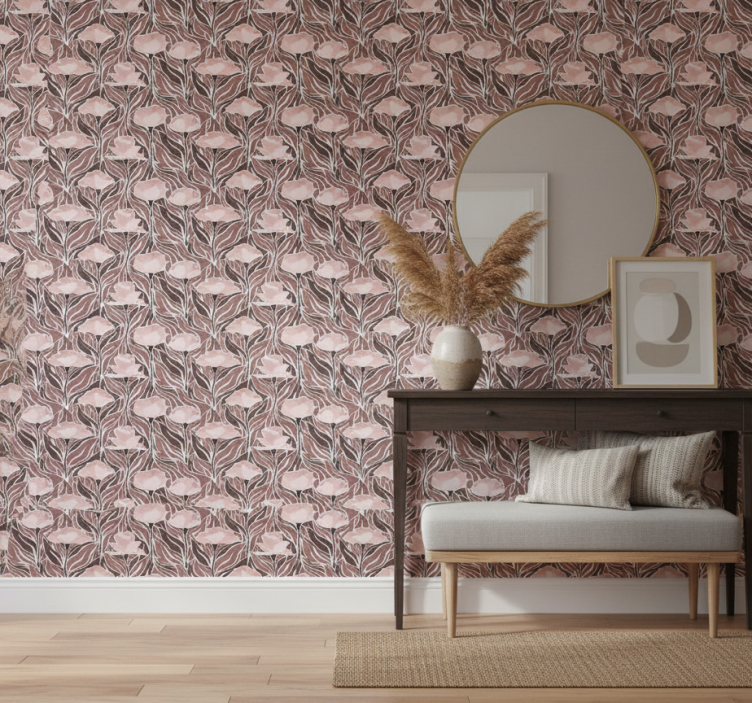 Behang gang elegante beige patronen - TenStickers