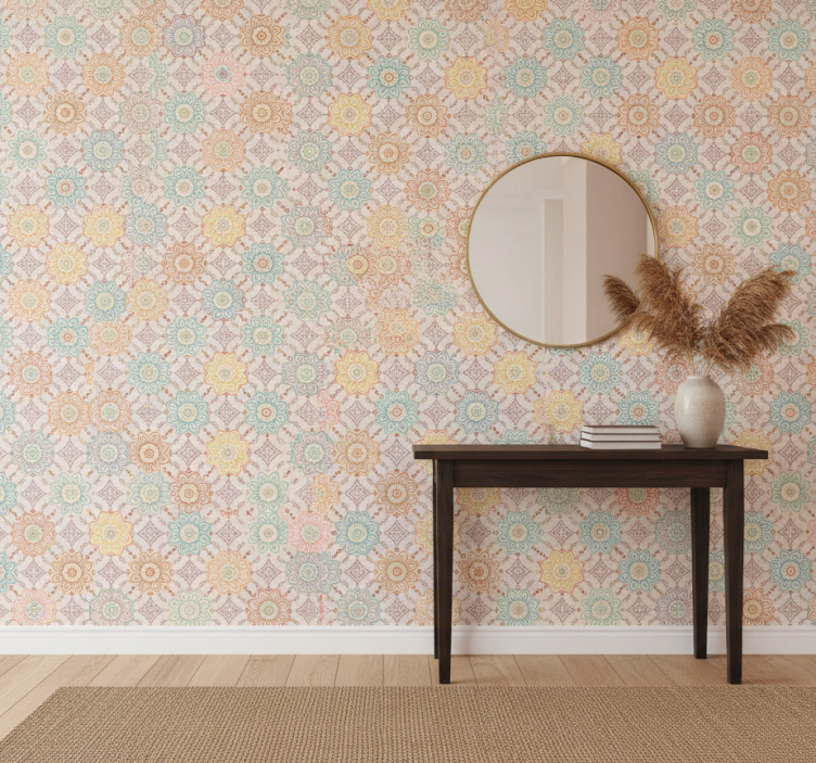 Behang gang levendige bloem concept - TenStickers