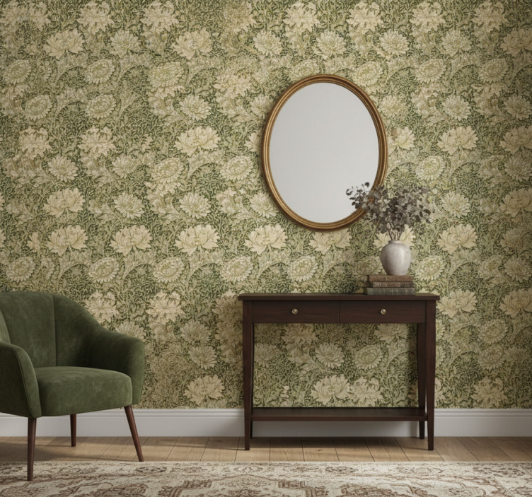 Behang gang moderne stijl chrysant - TenStickers