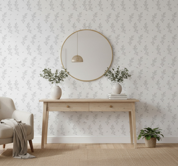 Behang gang subtiele bloesem motief - TenStickers