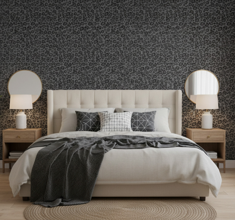 Behang hoofd slaapkamer dierenprint elegant - TenStickers