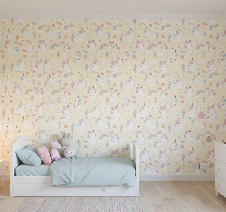 Behang kinderkamer eenhoorns in wonderland - TenStickers