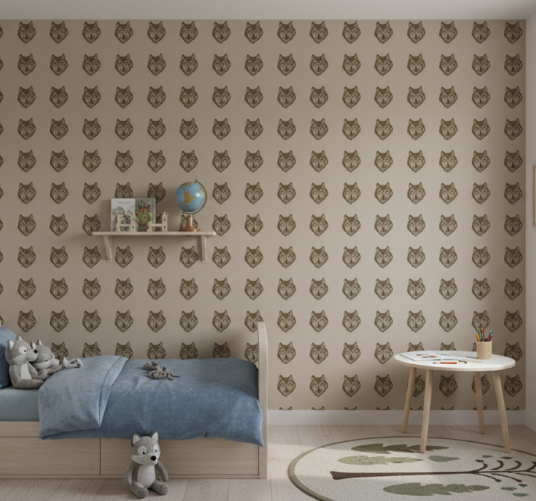 Behang kinderkamer europese wolf - TenStickers