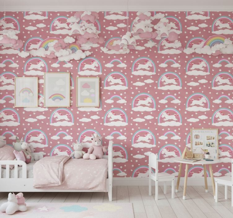 Behang kinderkamer met magisch eenhoorn thema - TenStickers