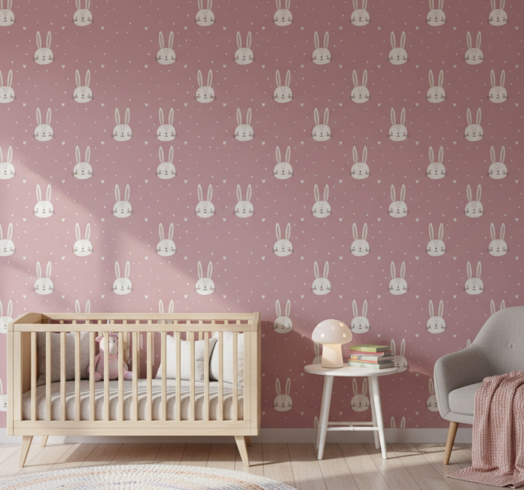 Behang kinderkamer roze "boho" patroon - TenStickers