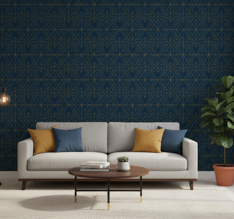 Behang modern geometrische indelingsconcept - TenStickers
