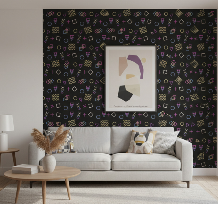 Behang modern geometrische vormonderzoek - TenStickers
