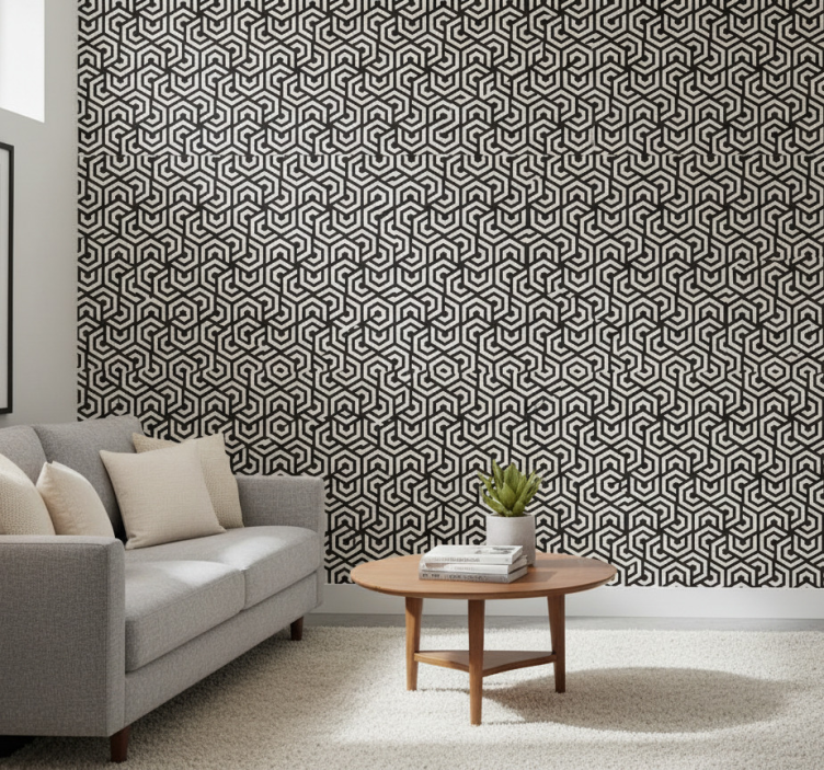 Behang modern hypnotisch patroon - TenStickers
