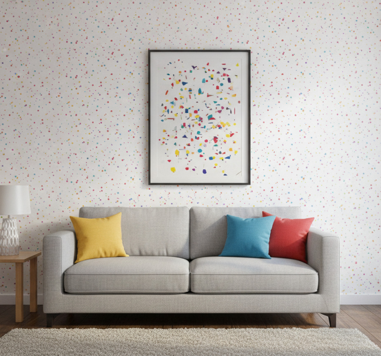 Behang modern levendig stippenmotief - TenStickers