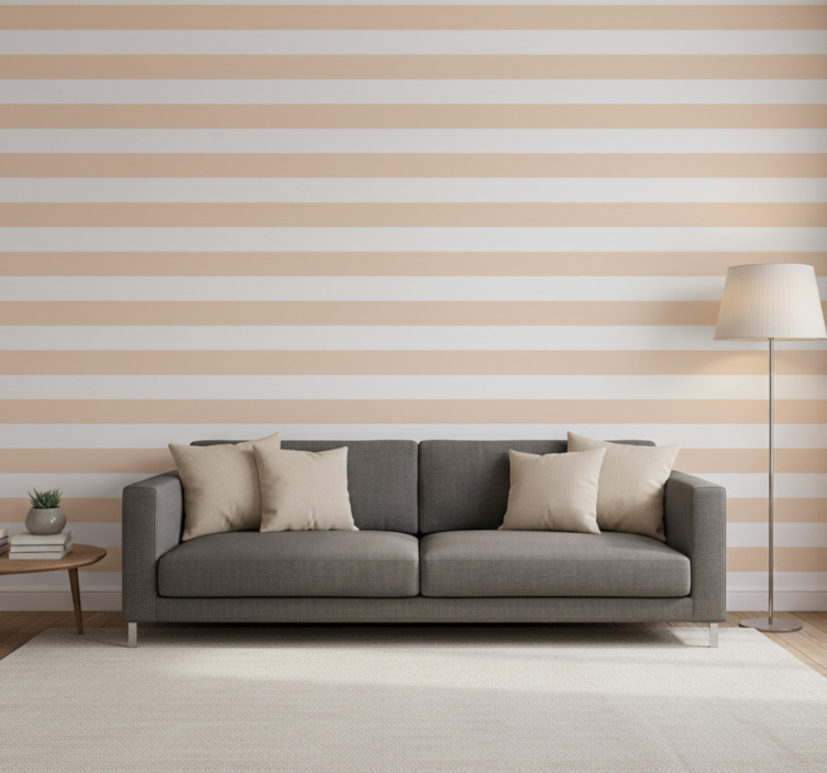 Behang modern subtiele beige strepen - TenStickers