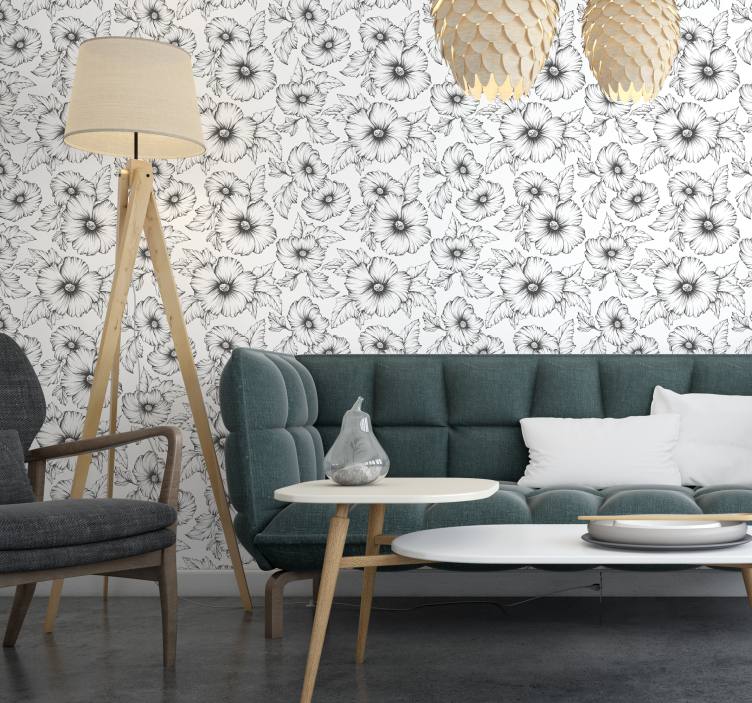 Behang moeve bloemen stijl - TenStickers