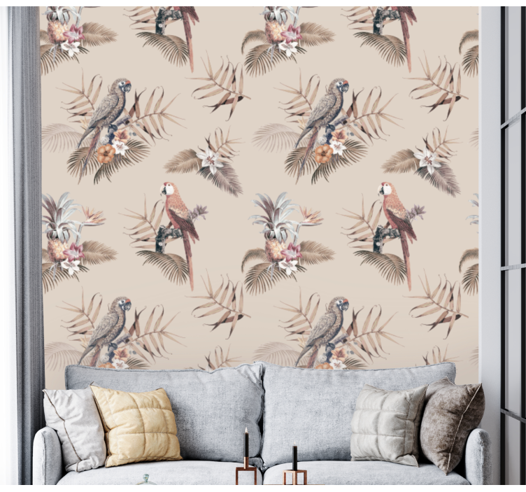 Behang papegaai tropische papegaaien elegantie - TenStickers