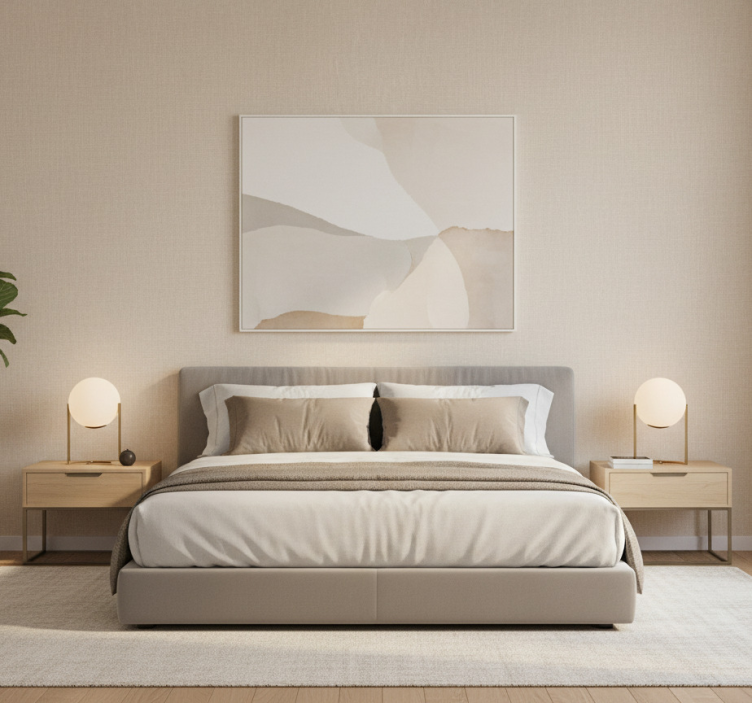 Behang patronen beige lijnen textuur - TenStickers