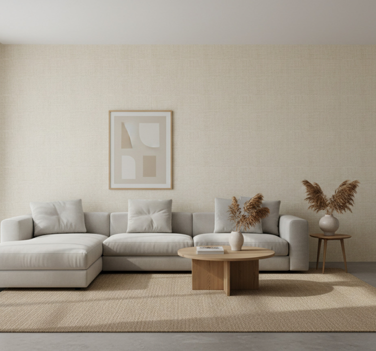 Behang patronen beige raffia - TenStickers