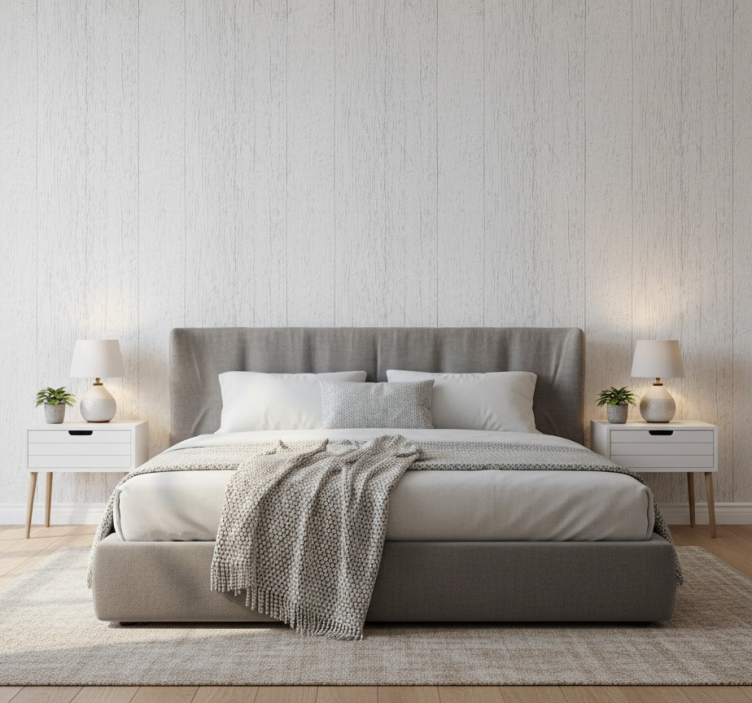 Behang patronen chic wit hout - TenStickers