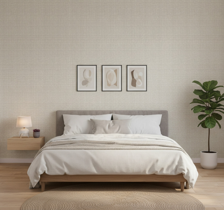 Behang patronen lichtbruin vlastextuur - TenStickers