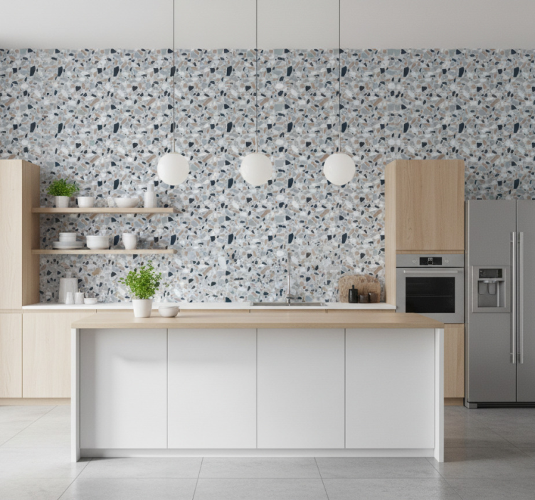 Behang print abstract terrazzo patroon - TenStickers