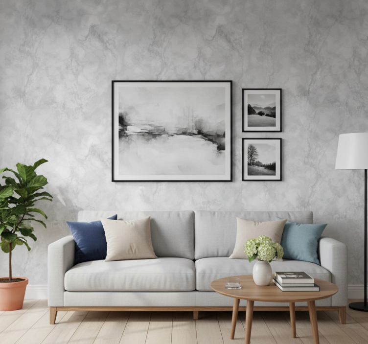 Behang stenen grijs effect patroon - TenStickers