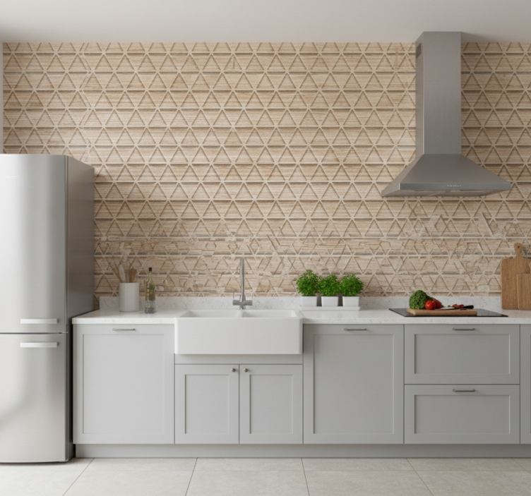 Behang print geometrisch natuurpatroon - TenStickers