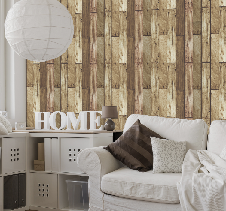 Behang print laminaat in bruin - TenStickers