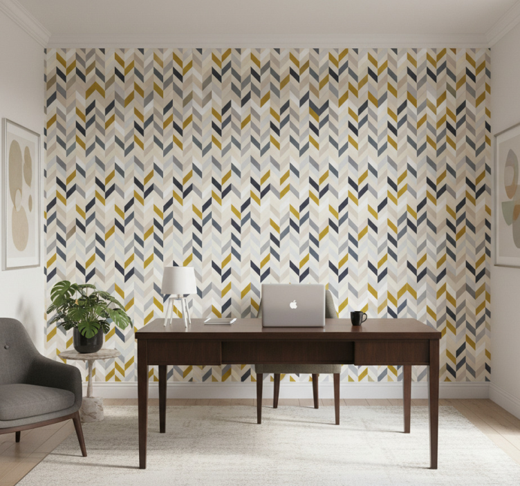 Behangbedrijf gekleurde geometrische vormen - TenStickers