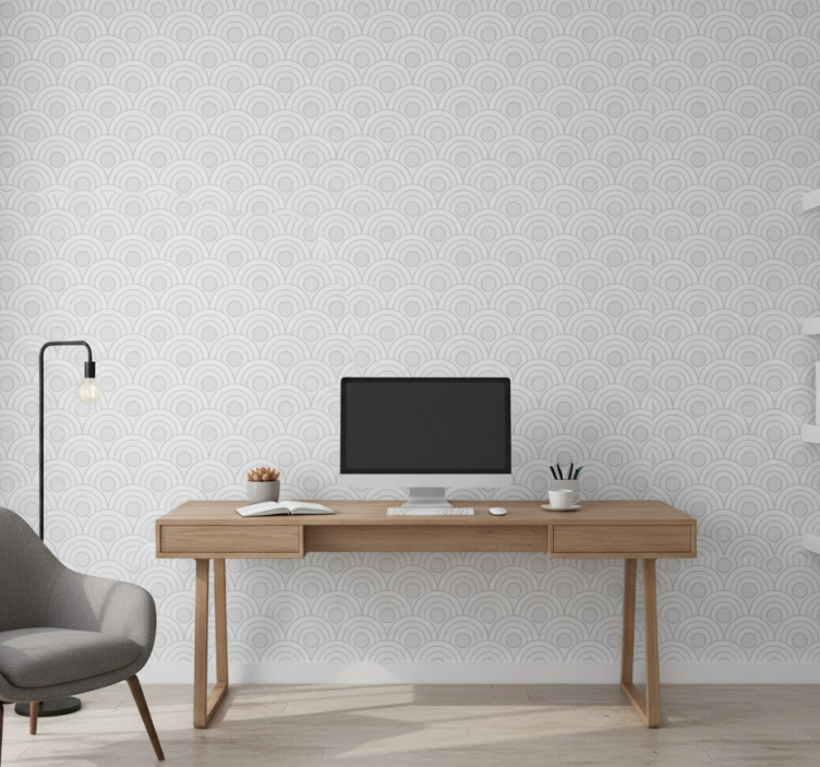 Behangbedrijf lichtgrijze schubben - TenStickers