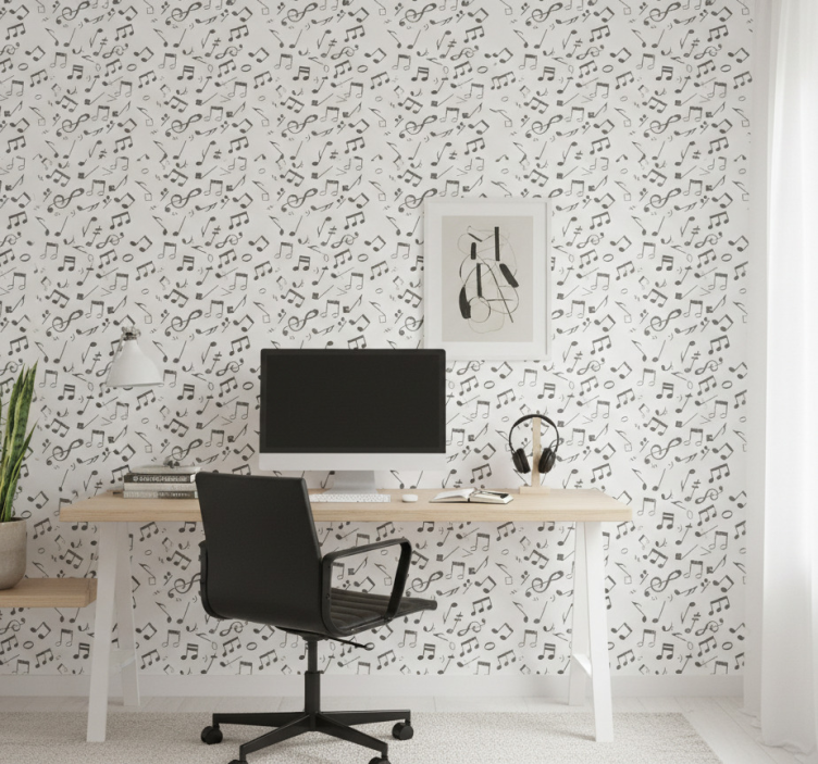 Behangbedrijf muzieknoten - TenStickers