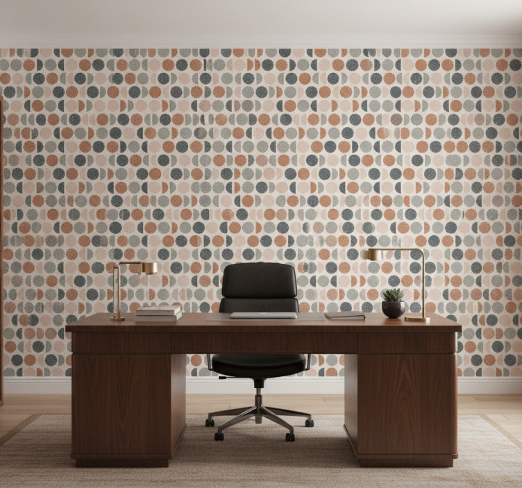 Behangbedrijf semi cirkels patroon - TenStickers