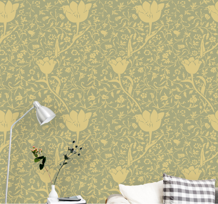 Bloeiende tulp bloesem behang bloemen - TenStickers