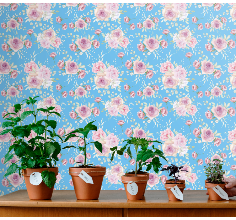 Bloemenarrangement ensemble behang bloemen - TenStickers