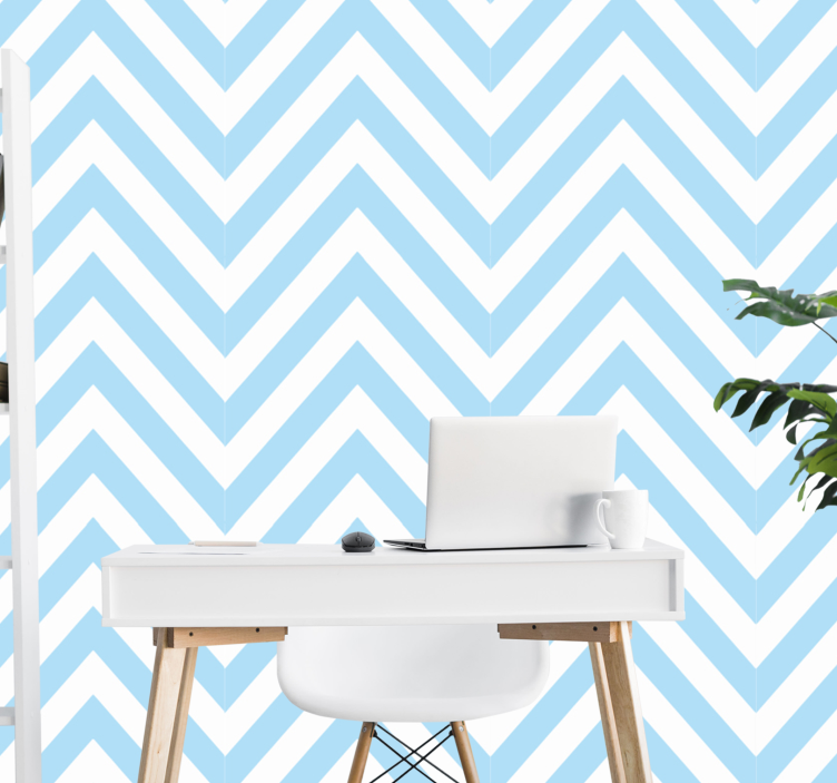 Chevron-zigzag geometrisch behang - TenStickers