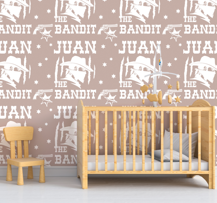 Cowboy thema babykamer behang - TenStickers