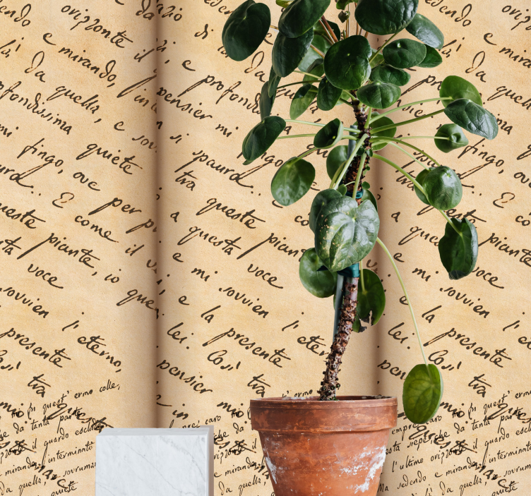 Cursief schriftmotief behang letters - TenStickers