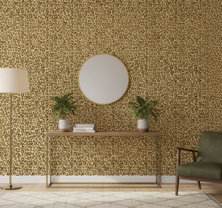Dieren behang gele luipaardpatroon - TenStickers