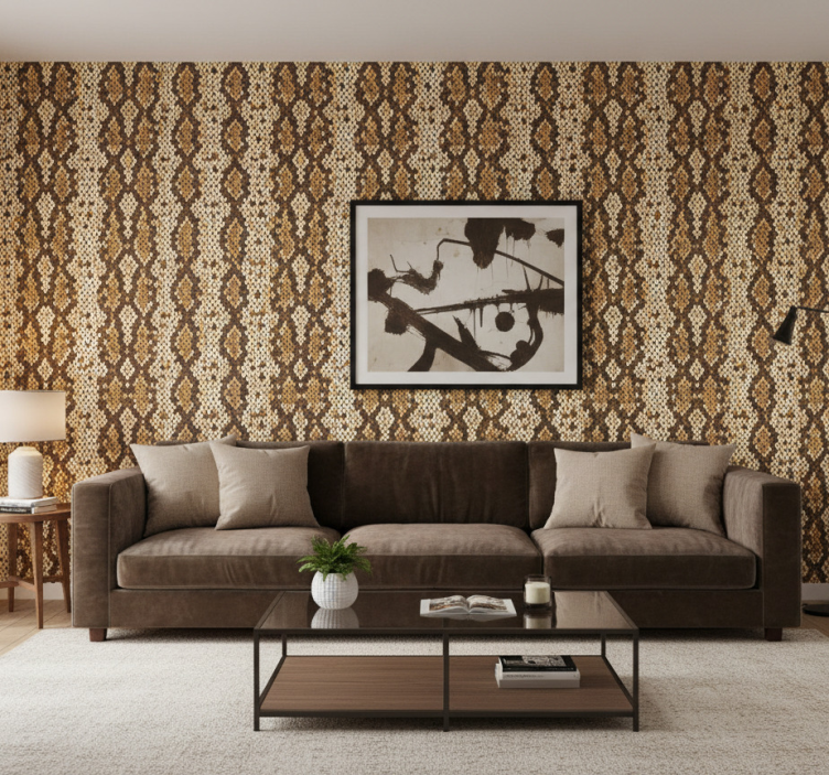 Dieren behang slangenhuidprint - TenStickers