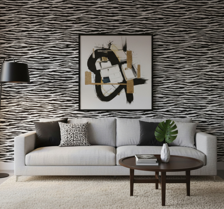 Dieren behang zebra strepen - TenStickers